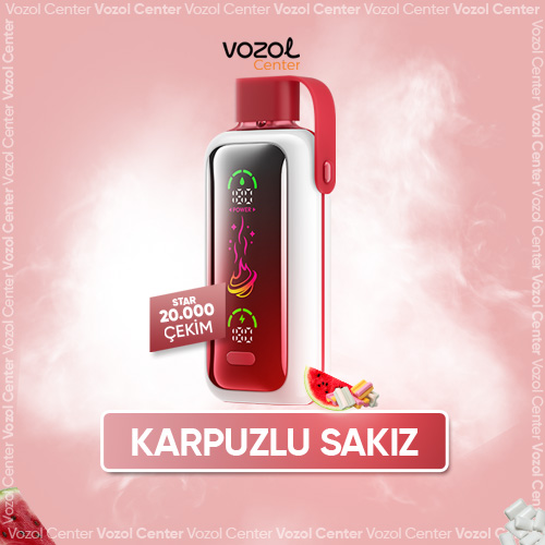Watermelon Bubblegum 20K Puff Vozol Star 20000 Fiyat